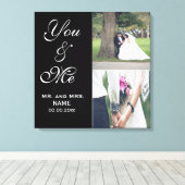 Jou & Mij Trouwfoto Canvasprint Canvas Afdruk (Insitu (Houten vloer))