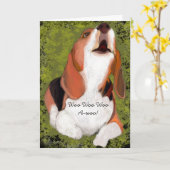 Jou missen! Cute Beagle jankt Kaart (Gele Bloem)