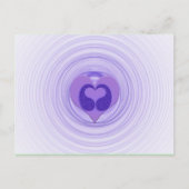 Jou Missen Dubbele Paarse Hart Spiraal Kunst Briefkaart (Voorkant)