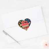 Jou missen, kleurrijk hart ontwerp sticker (Envelop)