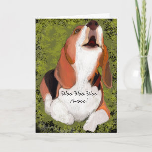 Jou Missen! Lief Beagle-gehuil Gevouwen Kaart