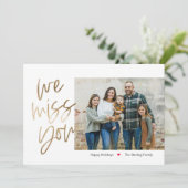 Jou Missende Bewerkbare Kleur Vakantie Foto Kaart (Staand voorkant)