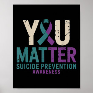 Jou Preventie van Zelfmoord Bewustzijnslint  Poster