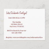 Jou Uitgenodigde Trouwfeest Bruidsjurken Bruidsslu Uitnodiging Briefkaart (Achterkant)