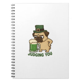 Jou veroordelende Pug St.Patrick's Dag Notitieboek