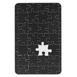 Jou Volmaken Romantische Zwarte en Witte Legpuzzel Magneet