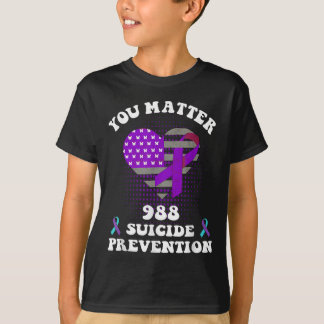 Jou Vs Vlag 988 Preventie van Zelfmoord Bewustzijn T-shirt