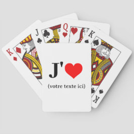 Jouer aux cartes J'aime (stemming over tekst ici) Pokerkaarten