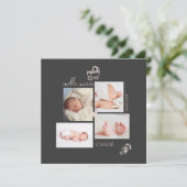 Jouets Roos Pâle Remerciement Naissance Fille kaar Kaart (Staand voorkant)