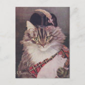 Joueur de cornemuse chat briefkaart (Voorkant)