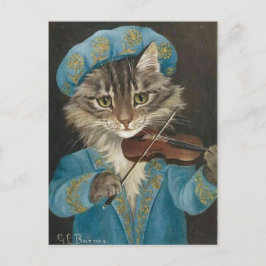 Joueur de violon chat briefkaart