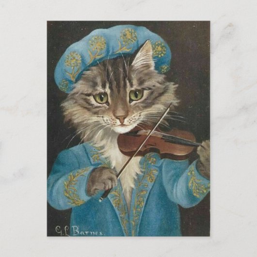 Joueur de violon chat briefkaart (Voorkant)