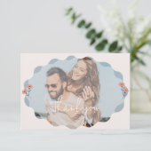 Jouful Floral bruiloft uitnodiging Dank u kaarten (Staand voorkant)