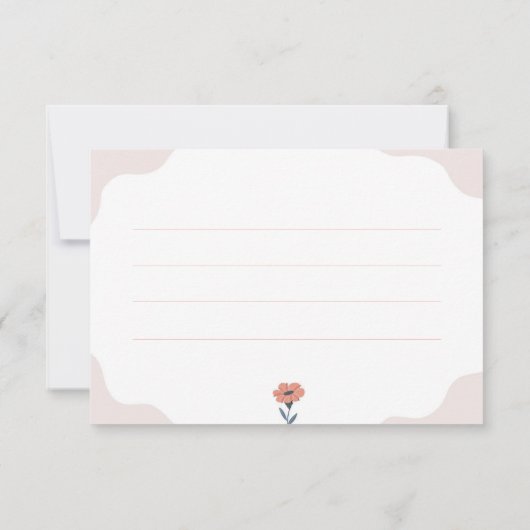 Jouful Floral bruiloft uitnodiging Dank u kaarten (Achterkant)