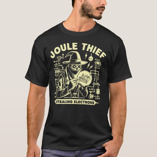 Joule Thief Funny Electronics Geek T-shirt (Voorkant)