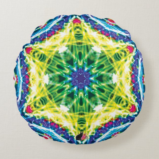 Joules Kaleidoscope Rond Kussen (Voorkant)