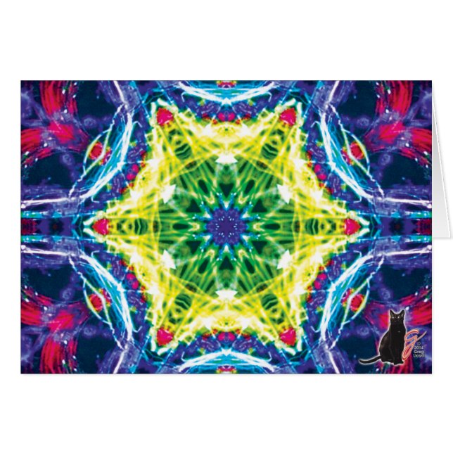 Joules KC Kaleidoscope Wenskaart (Voorkant Horizontaal)