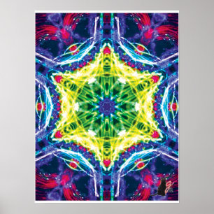 Joules Kinetic Collage Kaleidoscoop Poster