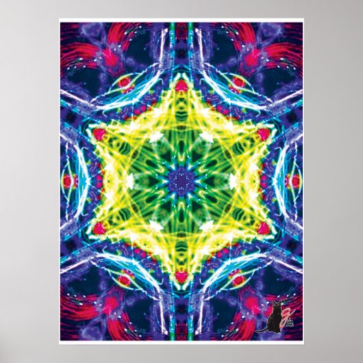 Joules Kinetic Collage Kaleidoscoop Poster (Voorkant)