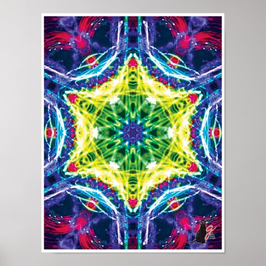 Joules Kinetic Collage Kaleidoscope Poster (Voorkant)