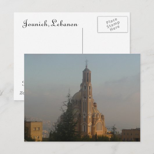 Jounieh Cathedral Libanon Briefkaart (Voorkant / Achterkant)