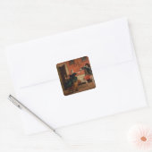 Jourdain Fences his Maid Vierkante Sticker (Envelop)