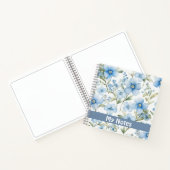 JOURNAL Aquarel blauw bloemen op maat notitieboek (Binnen)