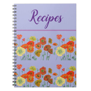 Journal Book Pansy Lila Paars Recipe Floral Notitieboek