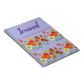 Journal Book Pansy Pastel Paarse  Floral Notitieboek (Rechterzijde)