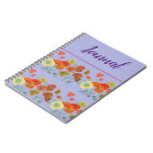 Journal Book Pansy Pastel Paarse  Floral Notitieboek (Linkerzijde)