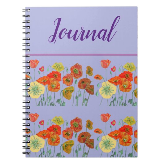 Journal Book Pansy Pastel Paarse  Floral Notitieboek (Voorkant)
