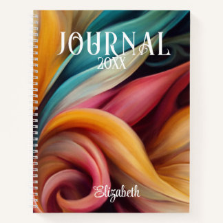 JOURNAL - Colorful Swirls Abstract Notitieboek