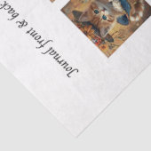 Journal Cover Cat in Cup & Sunflowers & Coasters  Tissuepapier (Detail)