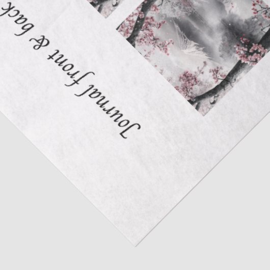 Journal Covers Mount Fuji Cherry Blossom Coasters  Tissuepapier (Detail)