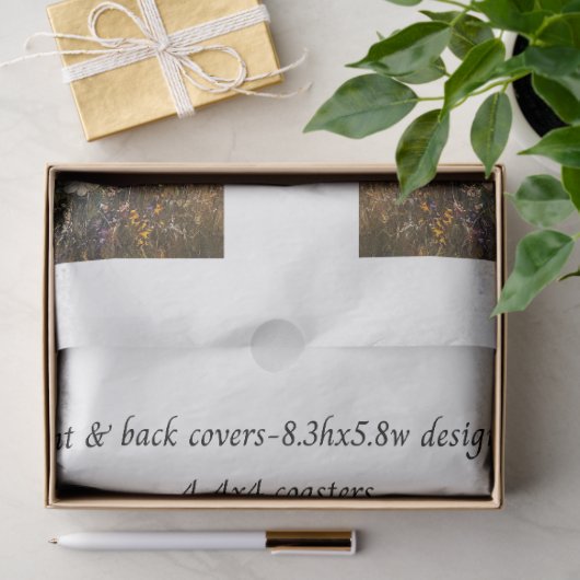 Journal Covers Rustic Charm Goat Sunflowers Tissuepapier (Geschenk)