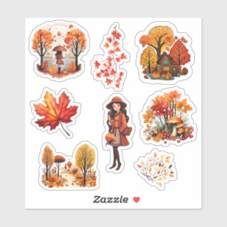 Journal Herfst waterverf plakboek briefpapier Sticker