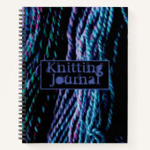Journal Jarn Wool Handspun paarse blauw Notitieboek (Voorkant)