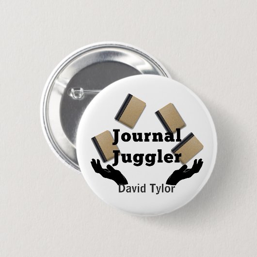 Journal Juggler Ronde Button 5,7 Cm (Voorkant /achterkant)