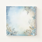 JOURNAL MUTED blauw bloemen aangepaste spiraal not Notitieboek (Achterkant)