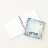 JOURNAL MUTED blauw bloemen aangepaste spiraal not Notitieboek (Binnen)