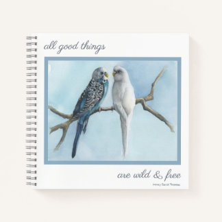 Journal Note Birds Budgies Sketch book write diary Notitieboek