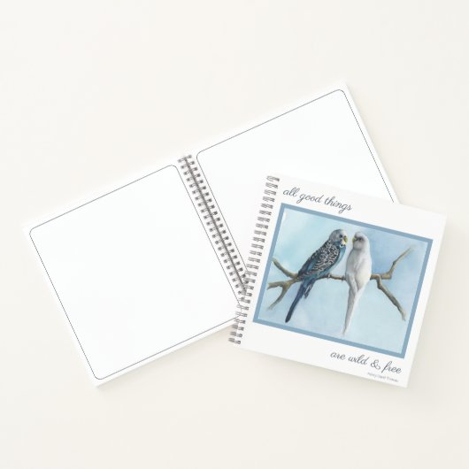 Journal Note Birds Budgies Sketch book write diary Notitieboek (Binnen)
