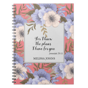 Journal-notebook, met pastelflorals notitieboek