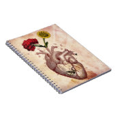 Journal, notebook, spiral, anatomie 2, hart notitieboek (Rechterzijde)