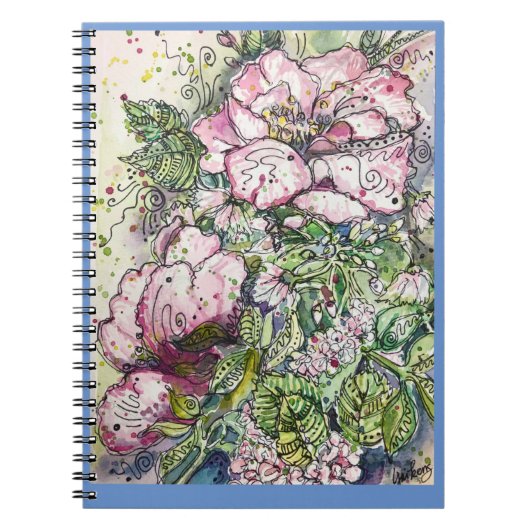 Journal/Notitieboek-"Peonies & Dogwood" Notitieboek (Voorkant)