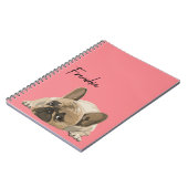 Journal/Notitieboek - Pink Frenchie, French Bulldo Notitieboek (Linkerzijde)