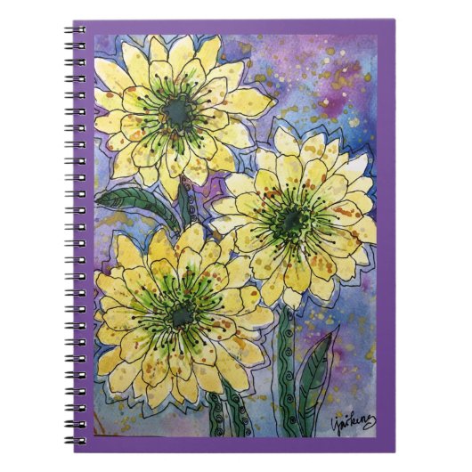 Journal/Notitieboek- Yellow Chrysanthemum Flowers Notitieboek (Voorkant)