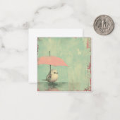 Journal Treasures & Rainy Pleasures: Minimale Voge Notitiekaartje (Voorkant / Achterkant in situ)