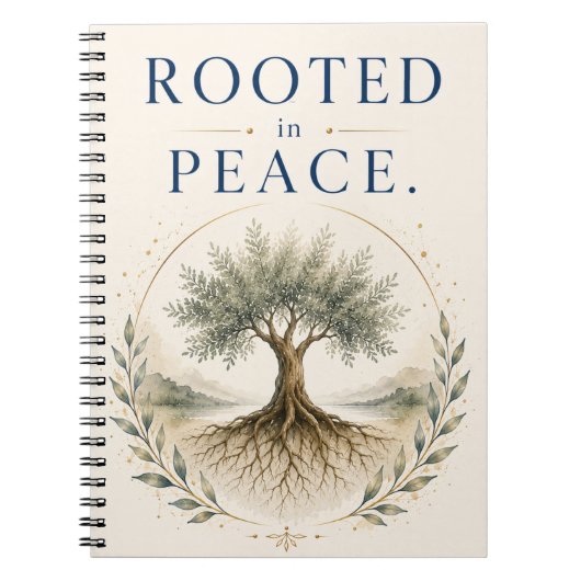 Journal voor mindfulness 'Geworteld in vrede' Notitieboek (Voorkant)