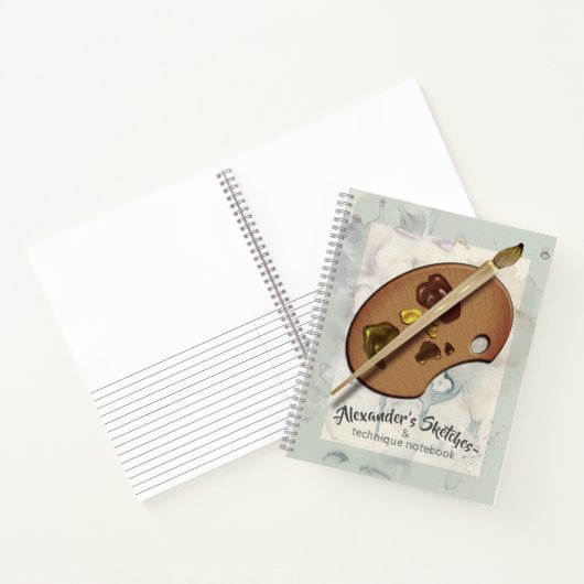 Journal voor penseel- en paletkunstenaars notitieboek (Binnen)